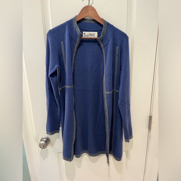 Aventura Women’s Zipper Cardigan Tunic Small Blue - Picture 4 of 13